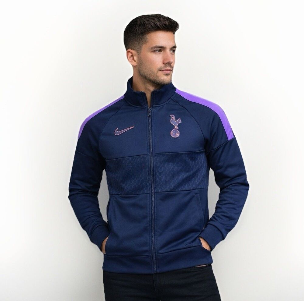 Nike Tottenham Hotspur Soccer Track Jacket Men's Small Blue Purple Full Zip